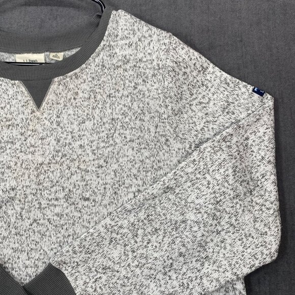L.L.Bean Heathered Gray Crewneck Sweatshirt Mens Size L Recycled Polyester Blend - Picture 9 of 11
